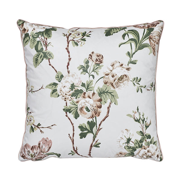 Betty Chintz 18" Pillow Pink&Green | Schumacher Pillows