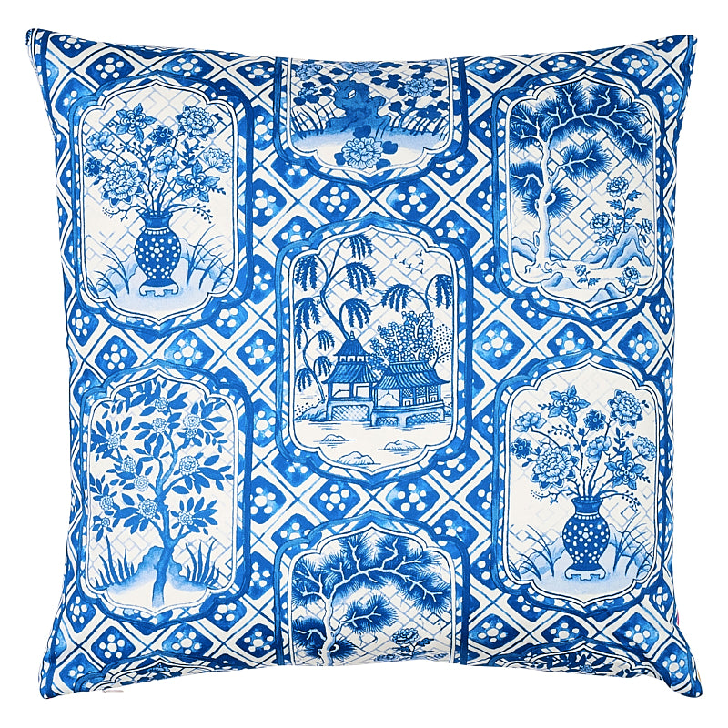 Ting Ting  &  Bodhi Tree Pillow Blue & Pink