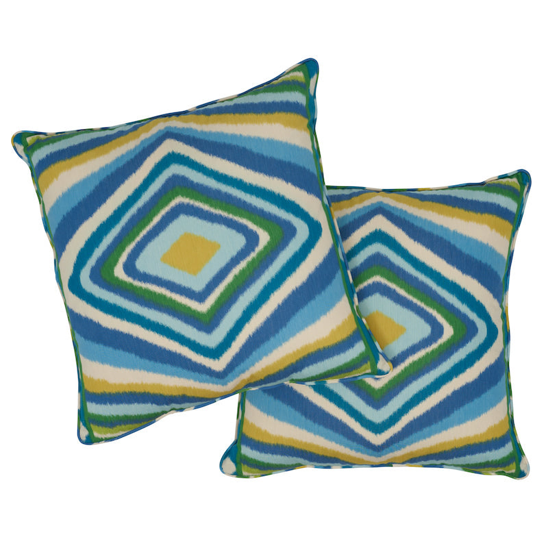 TERENCE IKAT 22" PILLOW Peacock