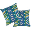 TERENCE IKAT 22" PILLOW Peacock
