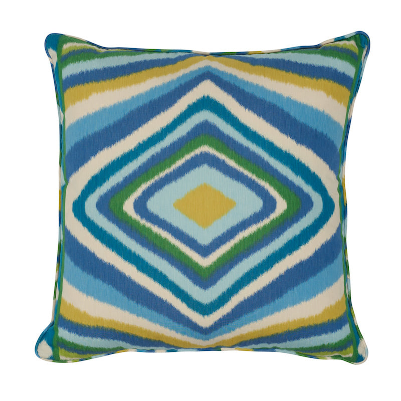 TERENCE IKAT 22" PILLOW Peacock