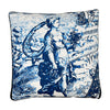 Modern Toile 20" Box Pillow Indigo