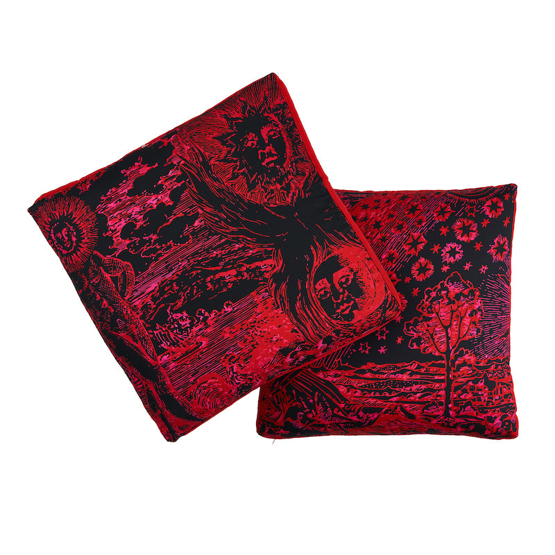 MODERN TOILE 20" BOX PILLOW Pink&Black