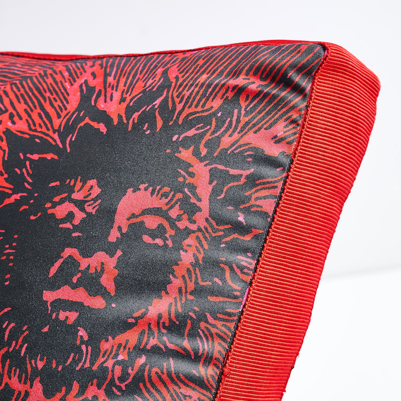 MODERN TOILE 20" BOX PILLOW Pink&Black