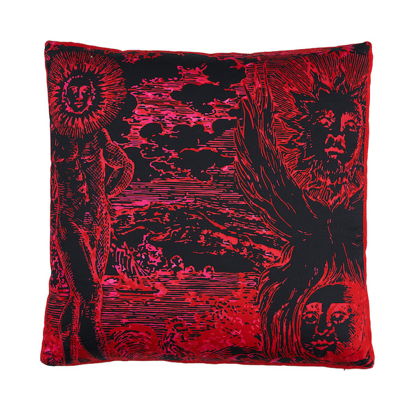 Modern Toile 20" Box Pillow Pink&Black | Schumacher Pillows