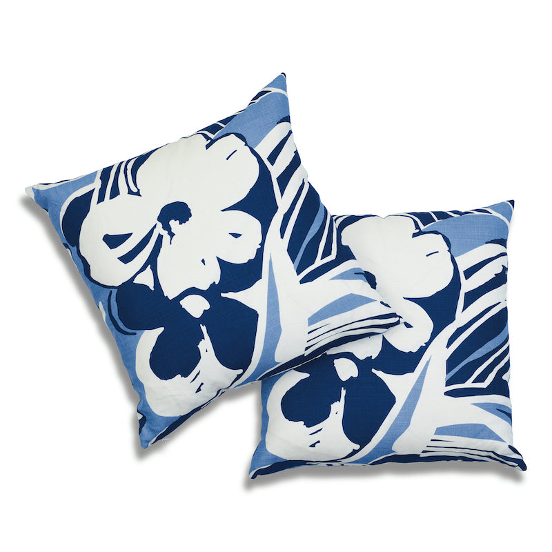 STEVIE 22" PILLOW Blue&White
