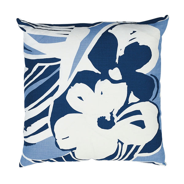 Stevie 22" Pillow Blue&White | Schumacher Pillows