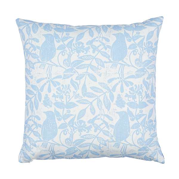 Bird & Bee + Fern Pillow Sky | Schumacher Pillows