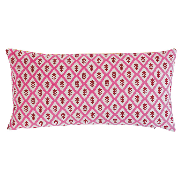 Buti & Tuk Tuk Pillow Pink&Yellow | Schumacher Pillows