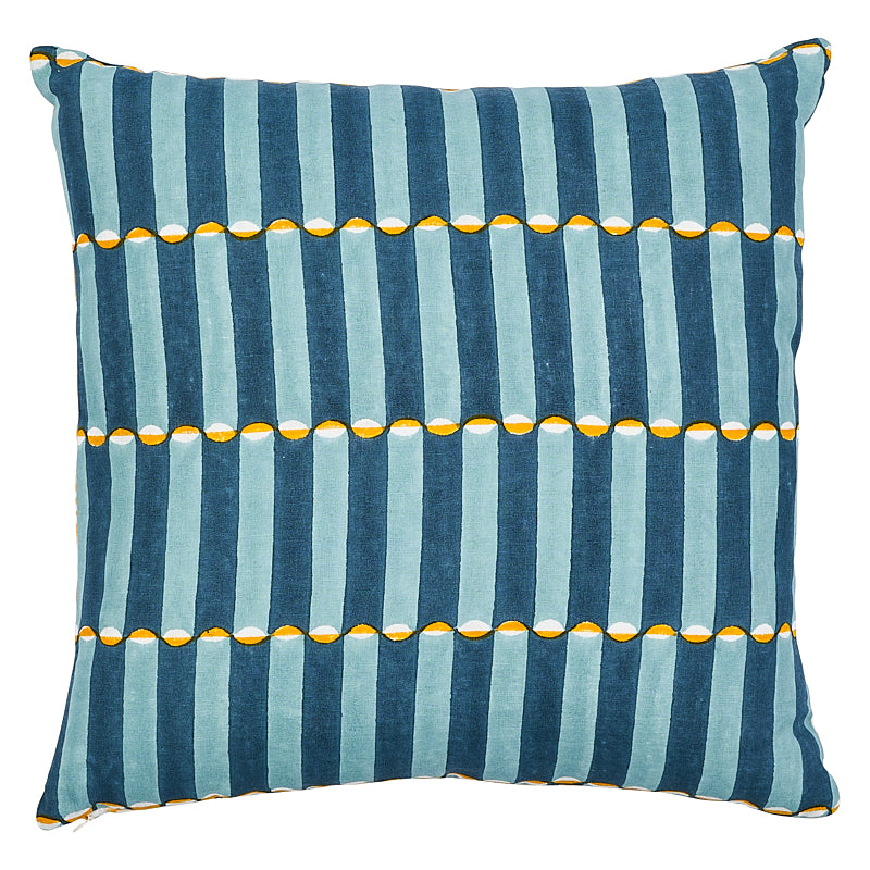 PATTEE & LUNA 18" PILLOW Tumeric&Blue