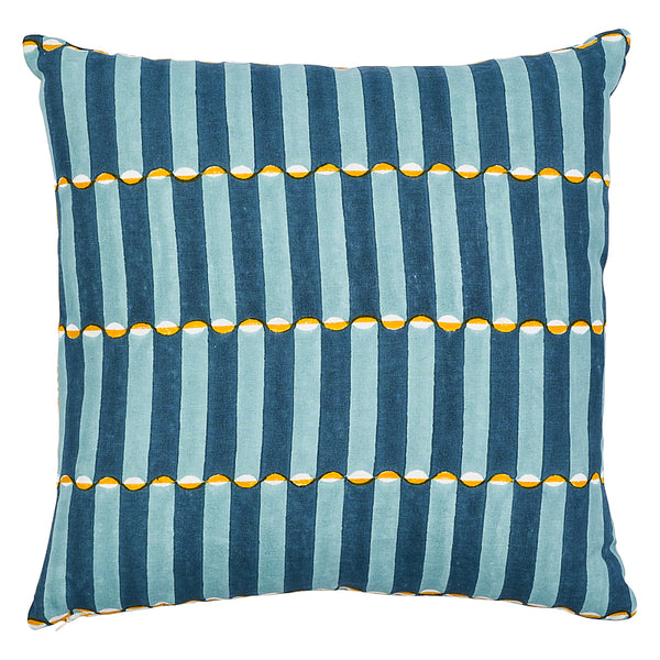 PATTEE & LUNA 22" PILLOW Tumeric&Blue
