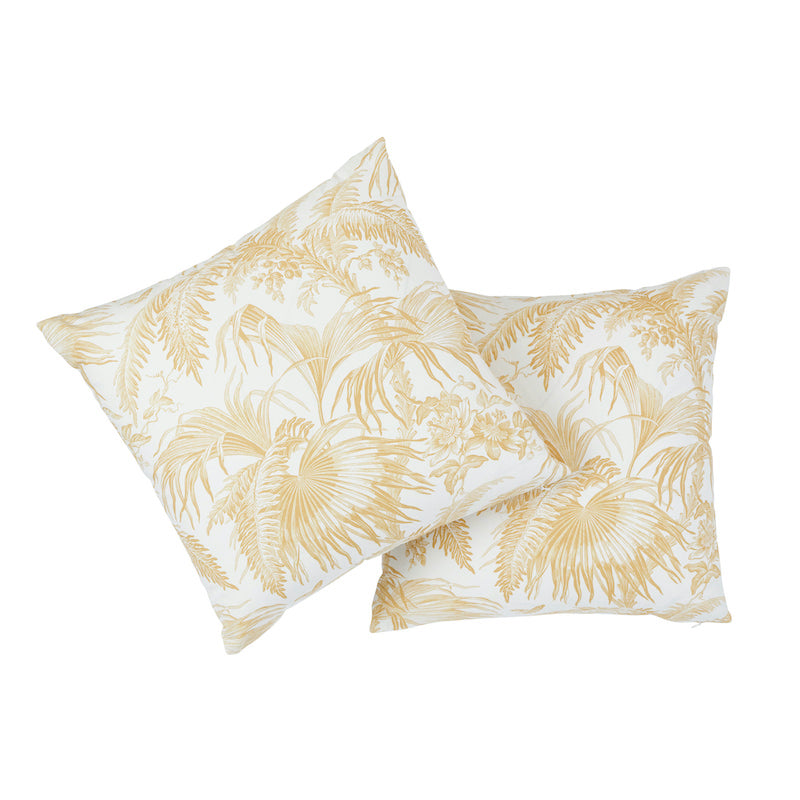 TOILE TROPIQUE 20" PILLOW Gold