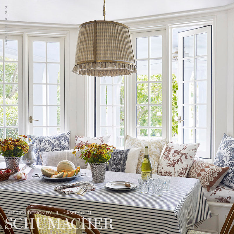 Toile De La Prairie 18" Pillow Brown