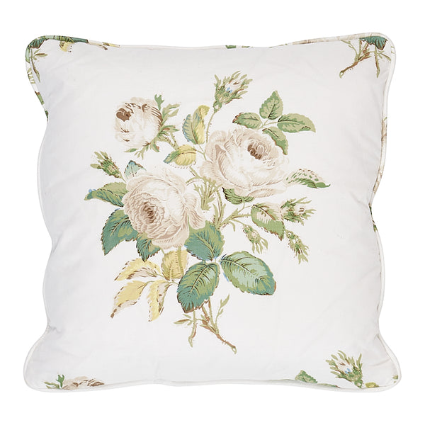 Loudon Rose Pillow Ivory | Schumacher Pillows