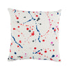 Ink Splash 22" Pillow Red & Blue