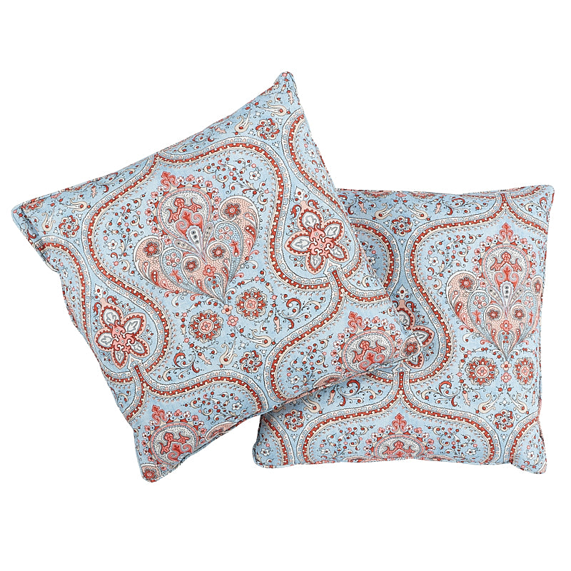PAISLEY COURT 20" PILLOW Sky&Rose