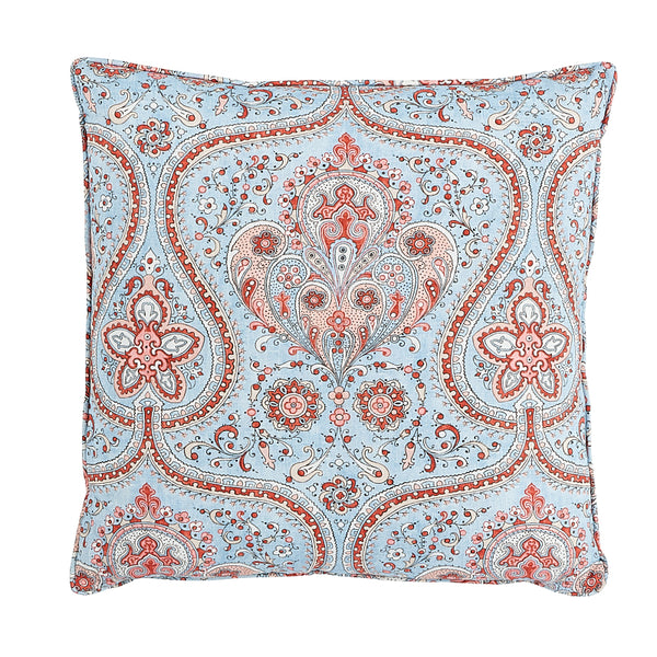 Paisley Court 20" Pillow Sky&Rose | Schumacher Pillows