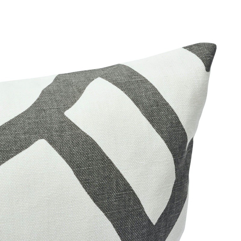 ZIMBA 18" PILLOW Charcoal&White