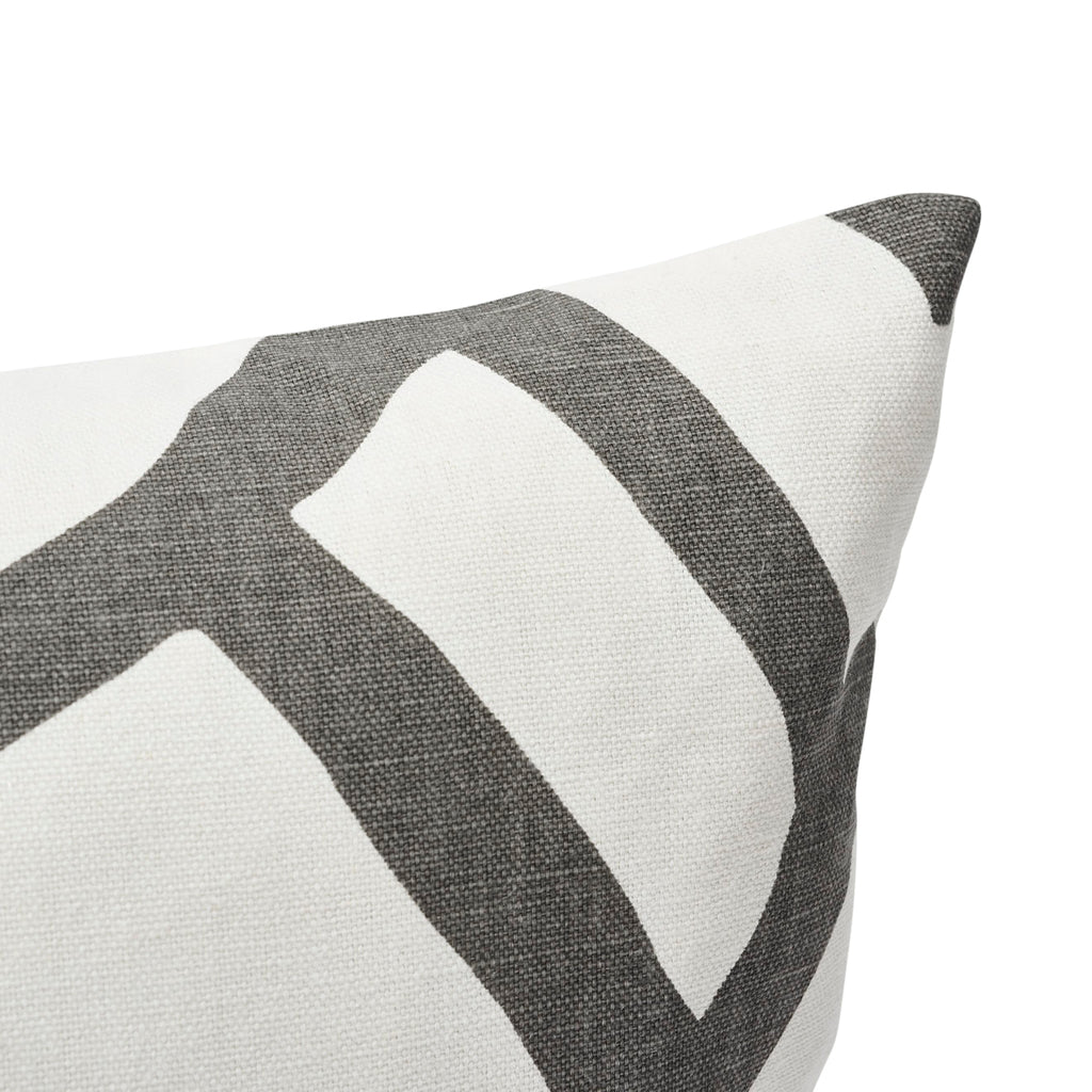 ZIMBA 20" PILLOW Charcoal&White