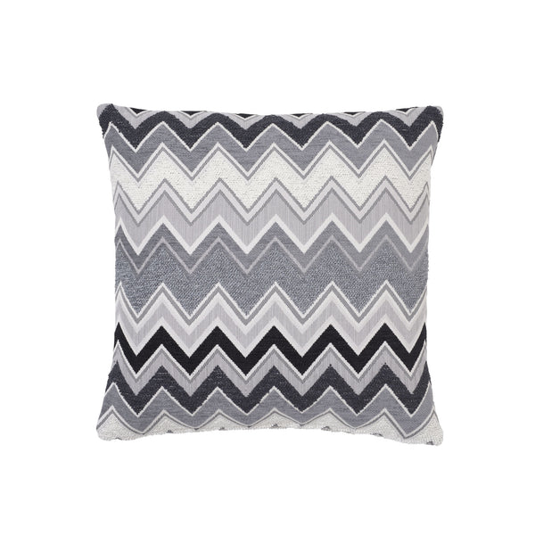Zenyatta Mondatta 20" Pillow Noir&Blanc | Schumacher Pillows