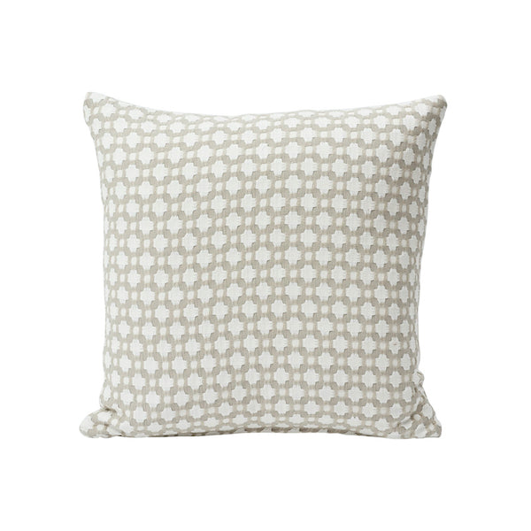 Betwixt 18" Pillow Stone/White | Schumacher Pillows