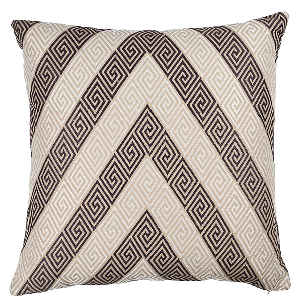 Nebaha Embroidery 22" Pillow Charcoal | Schumacher Pillows