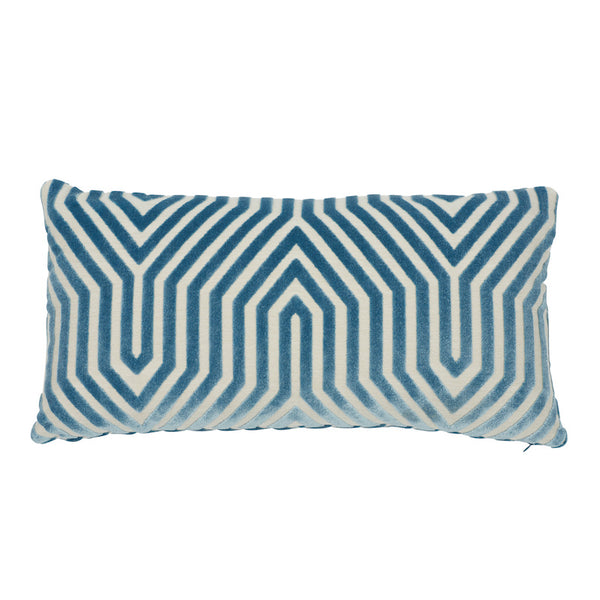 Vanderbilt Velvet Pillow Marine | Schumacher Pillows