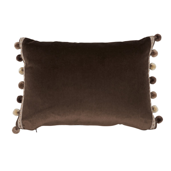 Sophia Velvet Pillow Cocoa | Schumacher Pillows