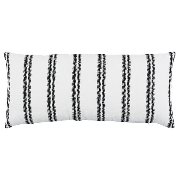 Paloma Embroidery Pillow Ebony | Schumacher Pillows