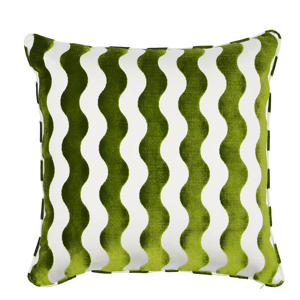The Wave 22" Pillow Lettuce | Schumacher Pillows