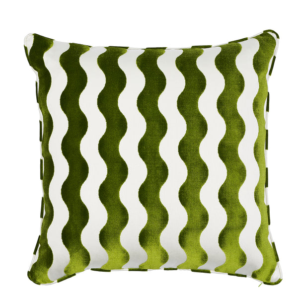 The Wave 24" Pillow Lettuce | Schumacher Pillows