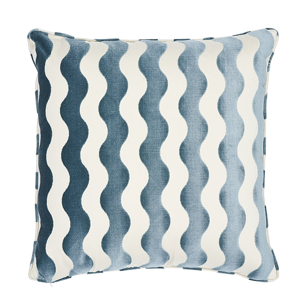 The Wave 24" Pillow Sky | Schumacher Pillows