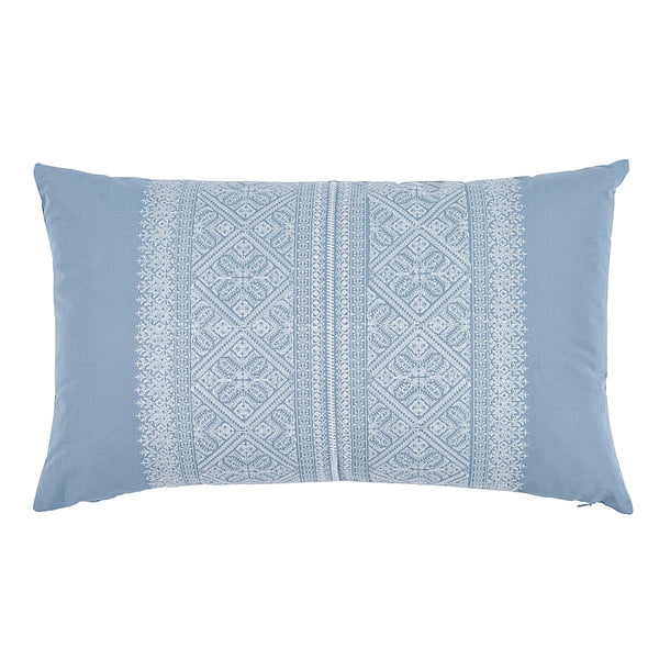 Toledo Pillow Chambray&White | Schumacher Pillows