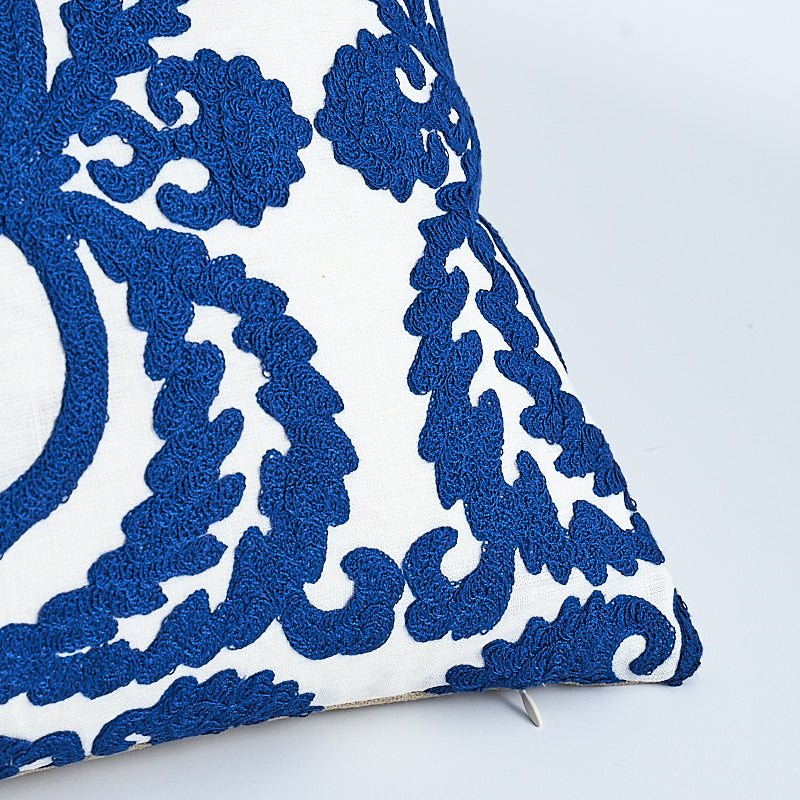 CASTANET EMBROIDERY PILLOW Cobalt