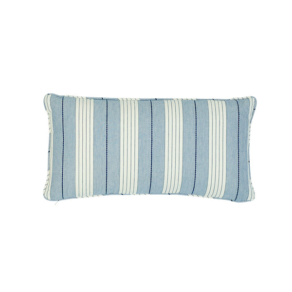 Audrey Stripe Pillow Navy | Schumacher Pillows
