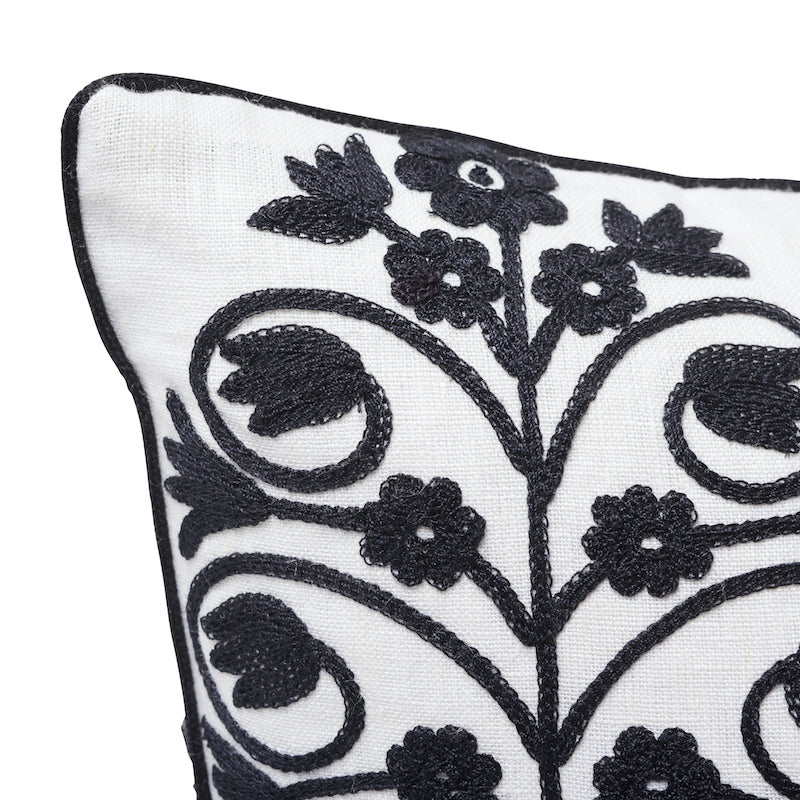 TALITHA 18" PILLOW Blackwork