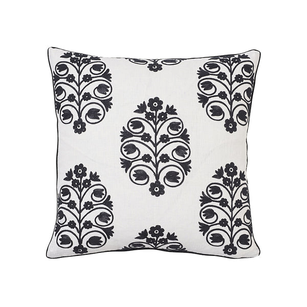 Talitha 18" Pillow Blackwork | Schumacher Pillows