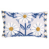MARGUERITE EMBROIDERY PILLOW Blue&Ochre