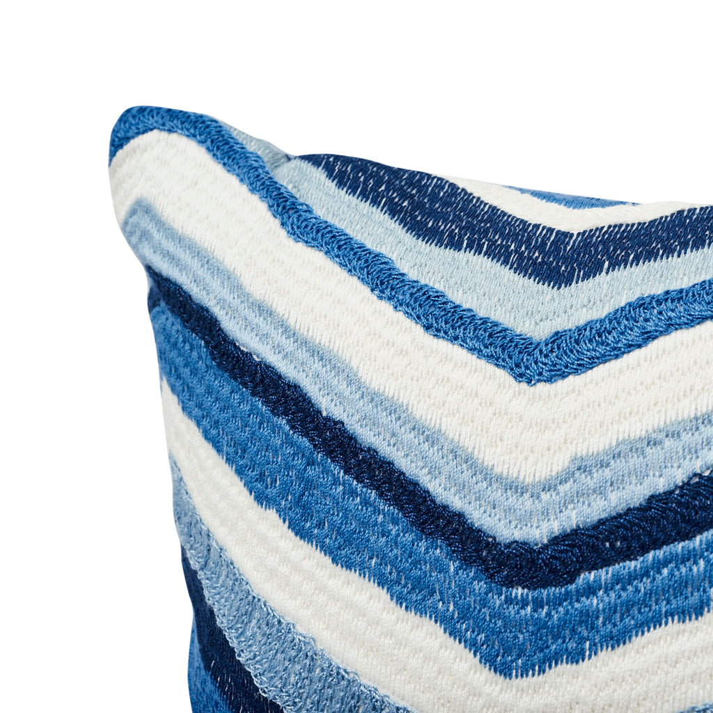 SHASTA EMBROIDERY 20" PILLOW Blue