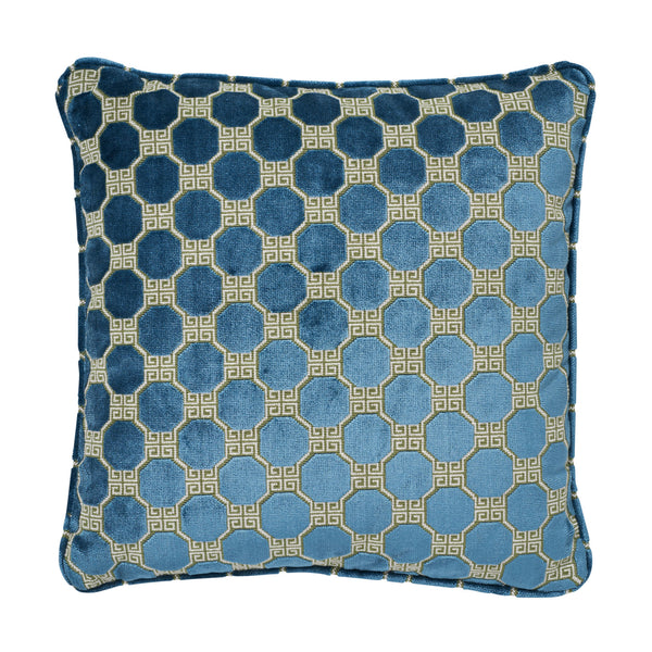 Octavia Velvet 20" Pillow Peacock | Schumacher Pillows