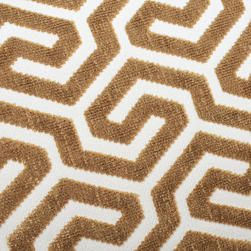 MING FRET 18" VELVET PILLOW Bronze