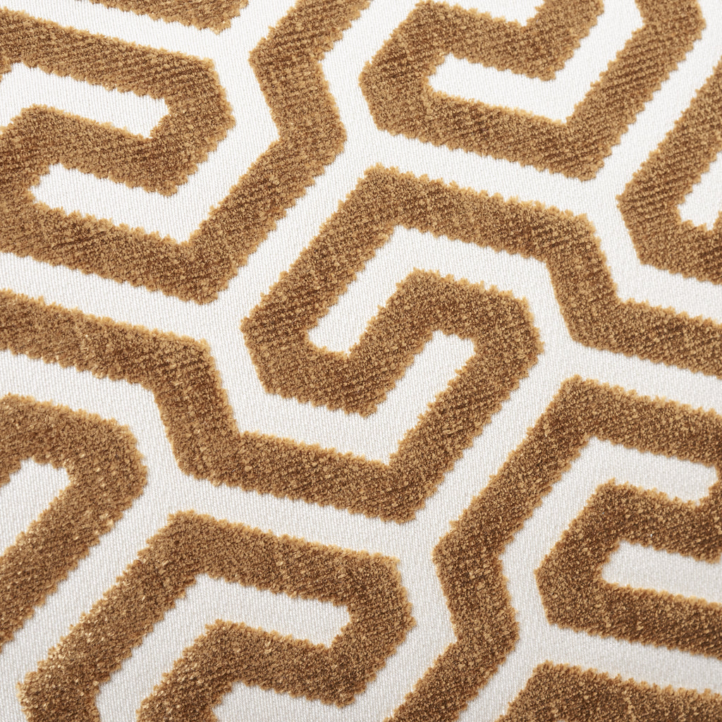 MING FRET VELVET 20" PILLOW Bronze