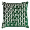 Ming Fret Velvet 24" Pillow Emerald