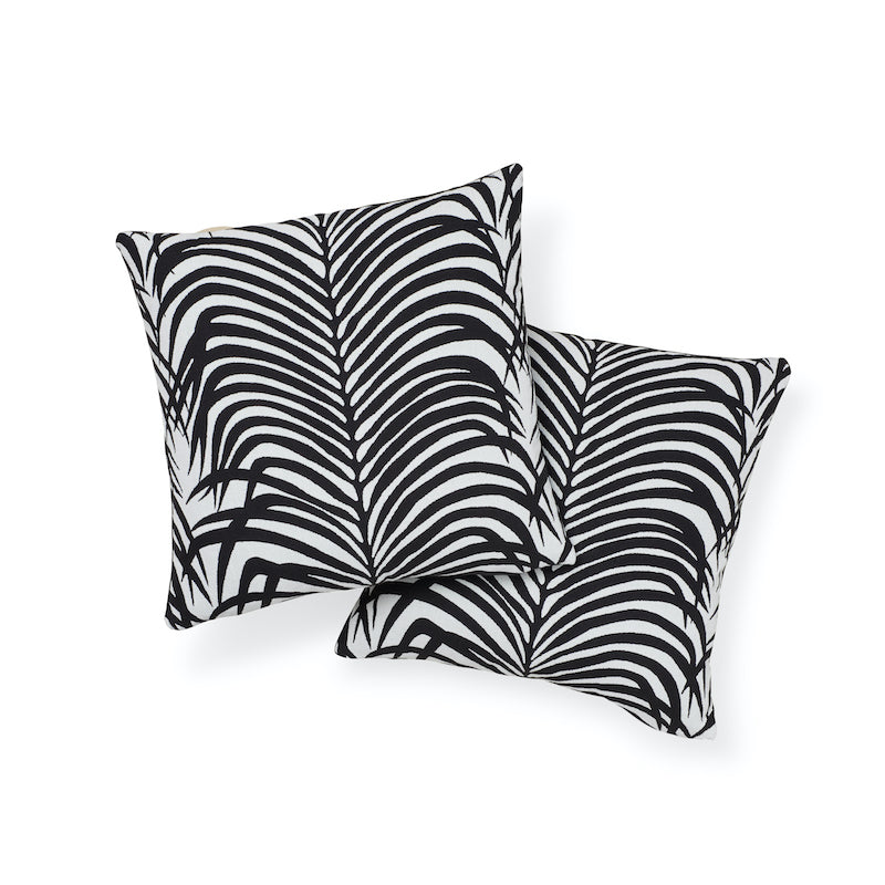 ZEBRA PALM I/O 16" PILLOW Black