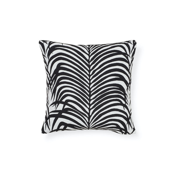 Zebra Palm I/O 16" Pillow Black | Schumacher Pillows