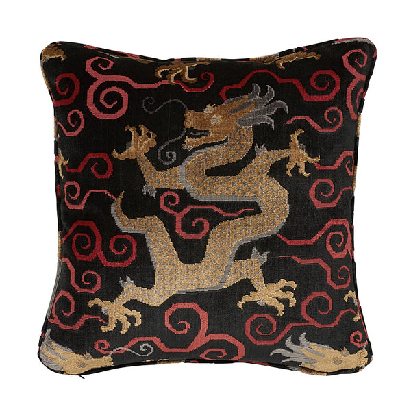 Bixi Velvet 18" Pillow Onyx | Schumacher Pillows