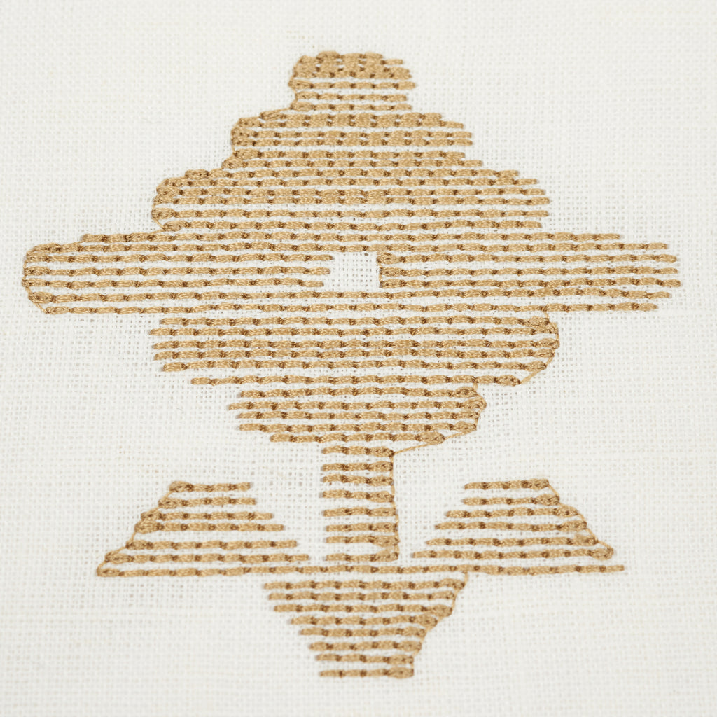 RUBIA EMBROIDERY 18" PILLOW Ivory