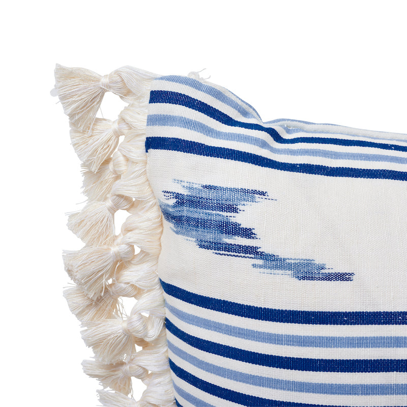 SANTA BARBARA IKAT PILLOW Indigo&White