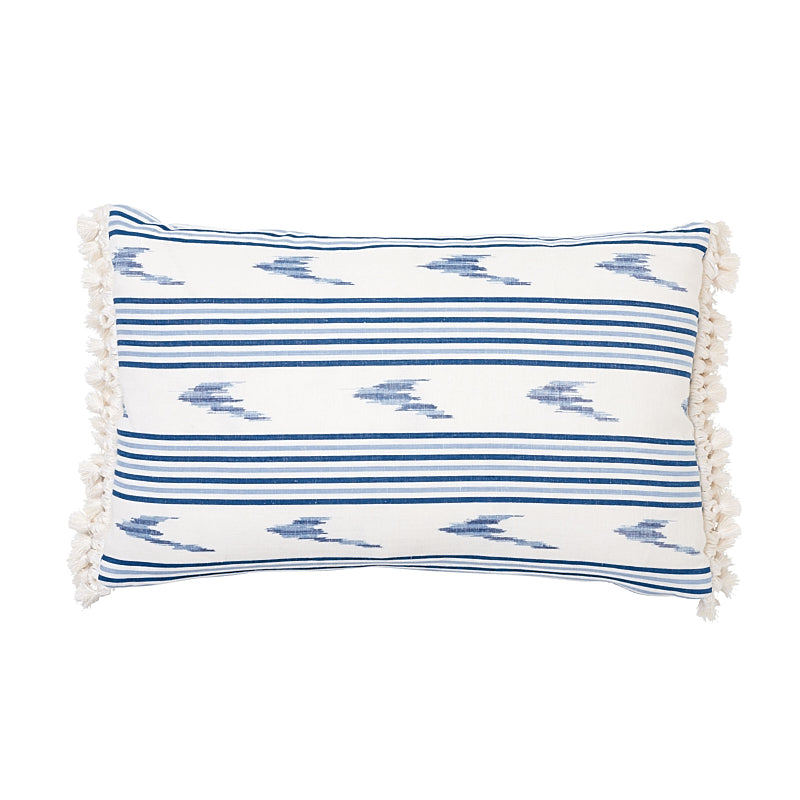 SANTA BARBARA IKAT PILLOW Indigo&White