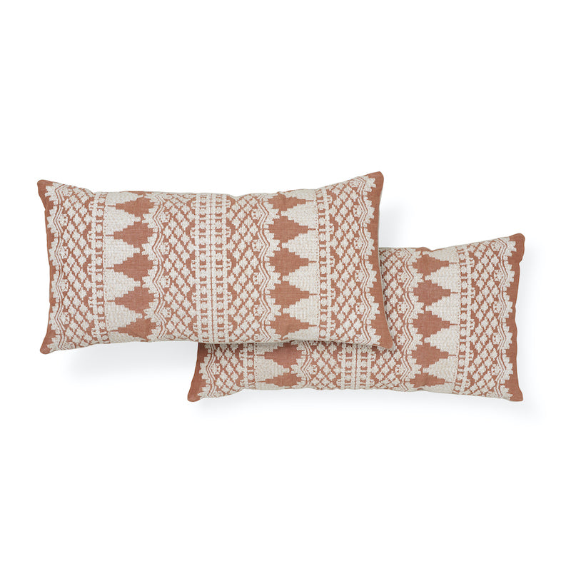 WENTWORTH EMBROIDERY PILLOW Rust